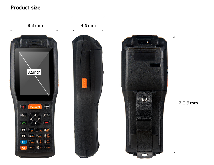 Handheld industrial Qunsuo PDA3505 con Escáner-1D