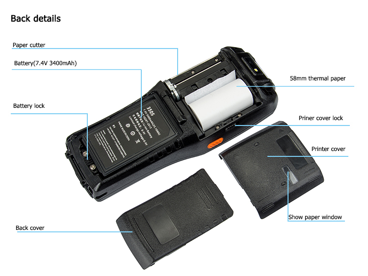 Handheld industrial Qunsuo PDA3505 con Escáner-1D