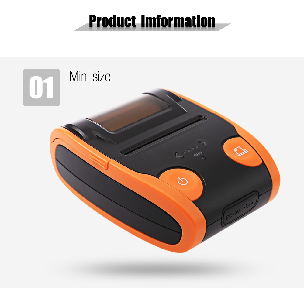 Impresora portátil 58mm Qunsuo S5806 (Indicador led)