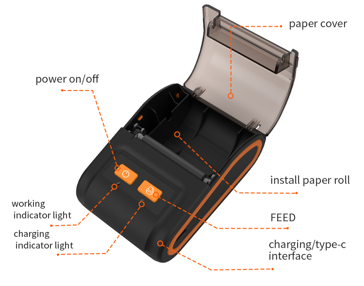 Impresora portátil 58mm Qunsuo  S5808