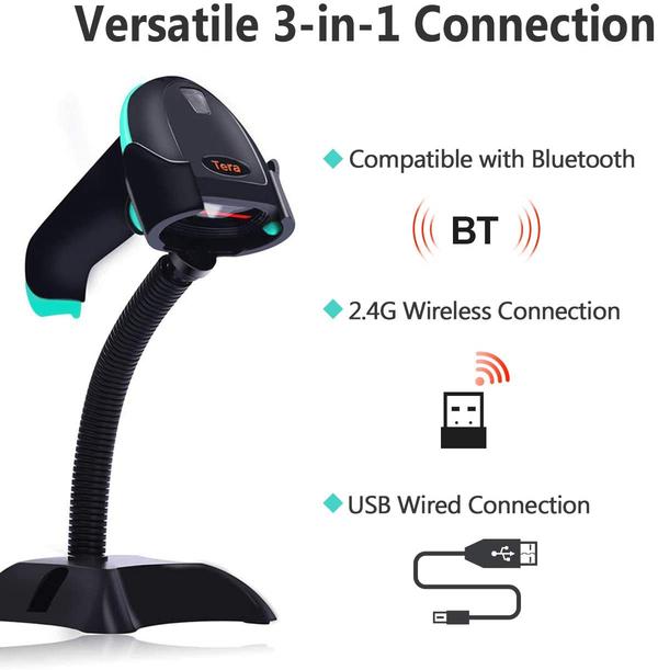 LECTOR BARRAS 1D/2D, USB/BT