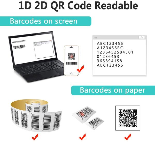 LECTOR BARRAS 1D/2D, USB/BT