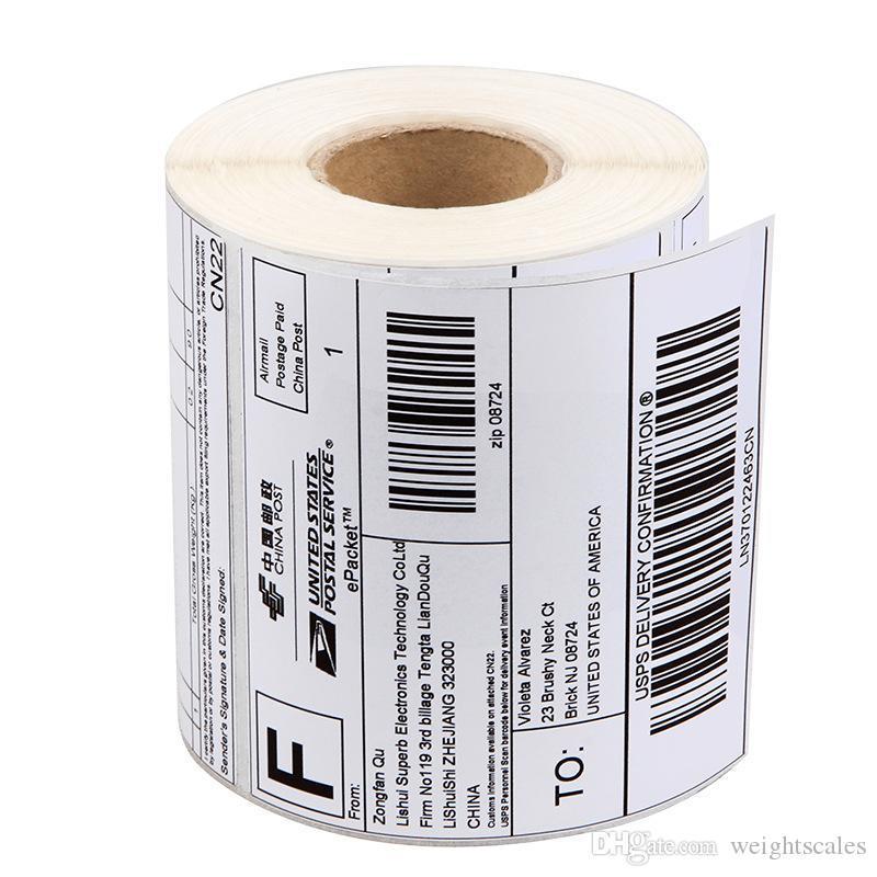Rollo de 500 Etiquetas adhesivas 4&quot;X4&quot; TD centro de 3